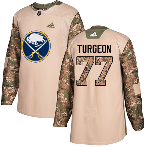 Adidas Sabres #77 Pierre Turgeon Camo Authentic Veterans Day Stitched NHL Jersey